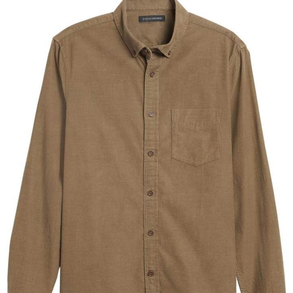 banana republic slim fit corduroy shirt-m